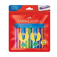 Canetas Hidrográficas 12 Cores - Faber-castell 15.0112Vvzf