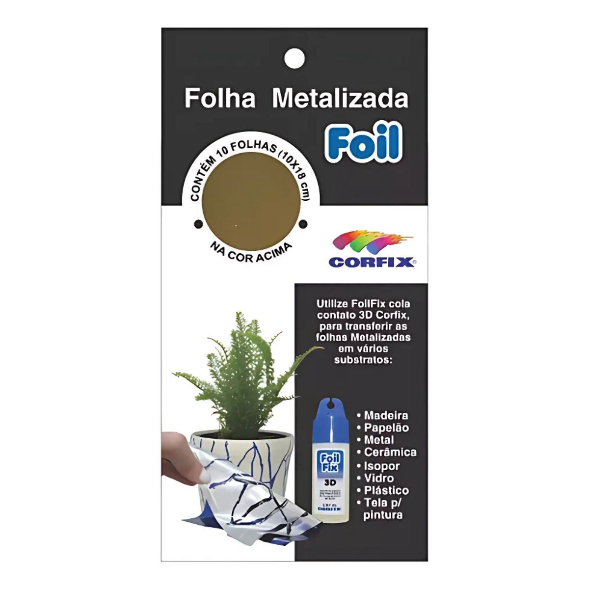 Folhas Metálicas Corfix 10x18cm Com 10 Folhas - 71018