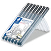 Estojo de Caneta Staedtler Pigment Liner com 06 Unidades