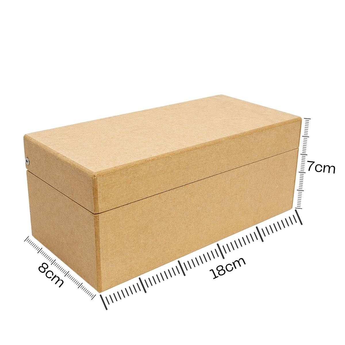 Caixa de Chá com 2 Cavidades de Mdf Cru 16x8x7cm