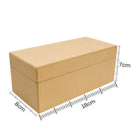 Caixa de Chá com 2 Cavidades de Madeira Mdf Cru 16x8x7cm