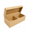 Caixa de Chá com 2 Cavidades de Mdf Cru 16x8x7cm