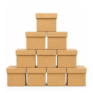 Caixa Tampa Sapato Madeira Mdf Cru 5x5x5cm com 10 Unidades