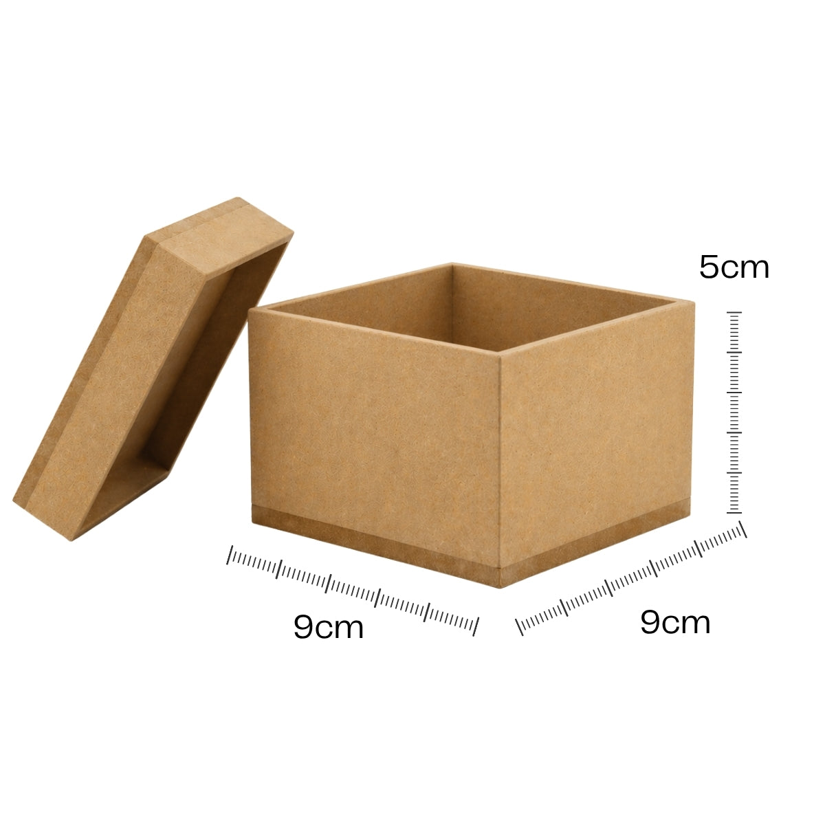 Caixa Tampa Sapato Mdf Cru 9x9x5cm com 10 Unidades