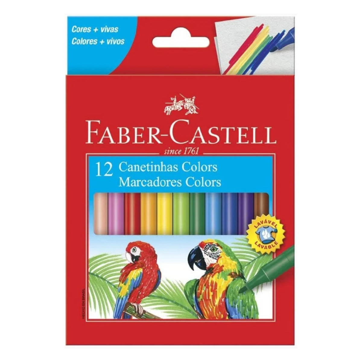 Estojo Caneta Hidrográfica 12 Cores - Faber-castell 15.0112Czf
