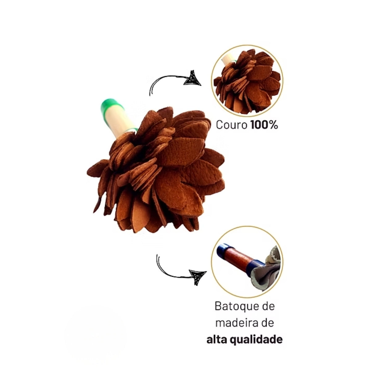 Pincel de Couro Chamuá Flor 062 - Pigmeu