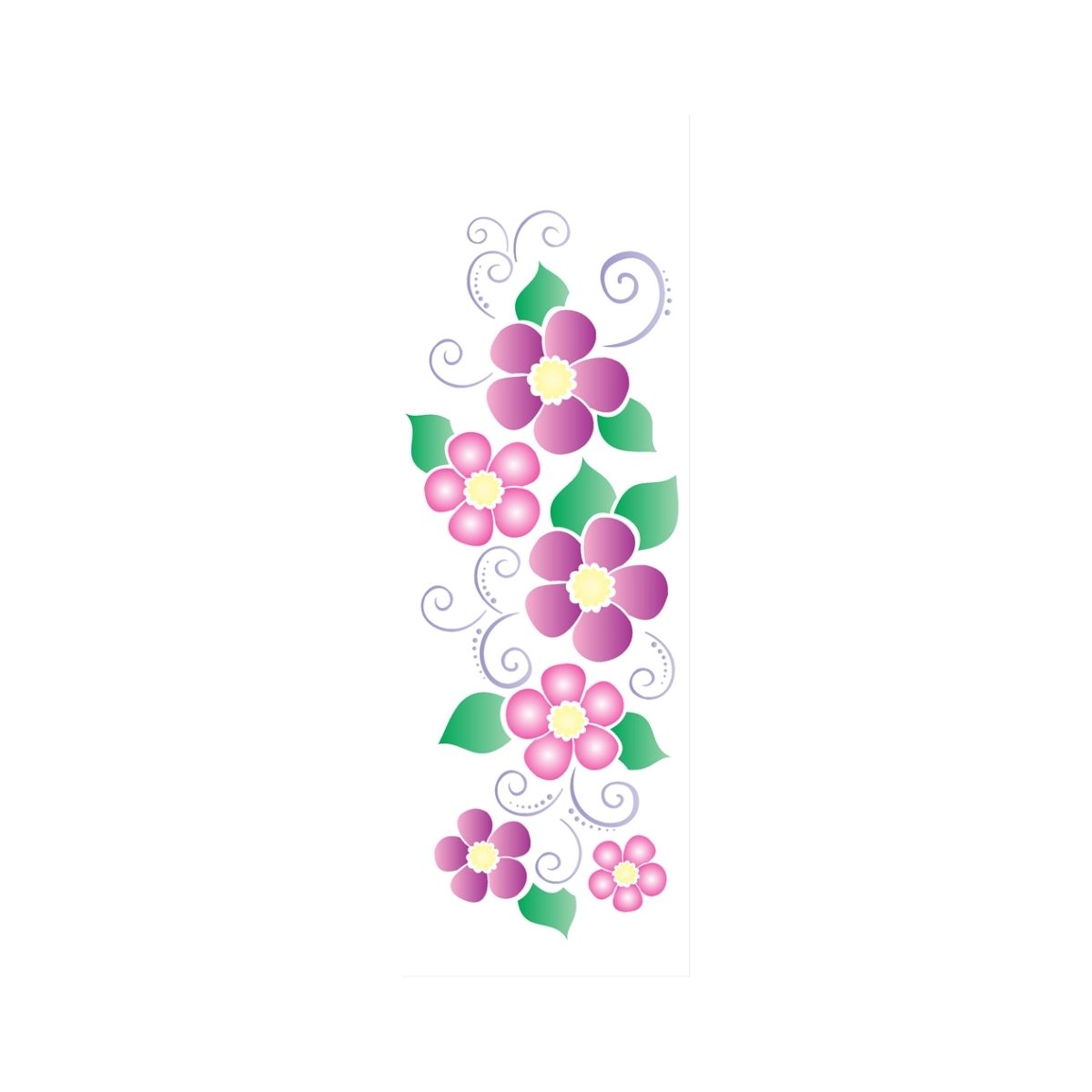 Stencil Opa 10x30cm - Flores Arabesco Ii - 1134