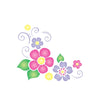 Stencil Opa 14x14cm - Cantoneira Flores Iii - 1136