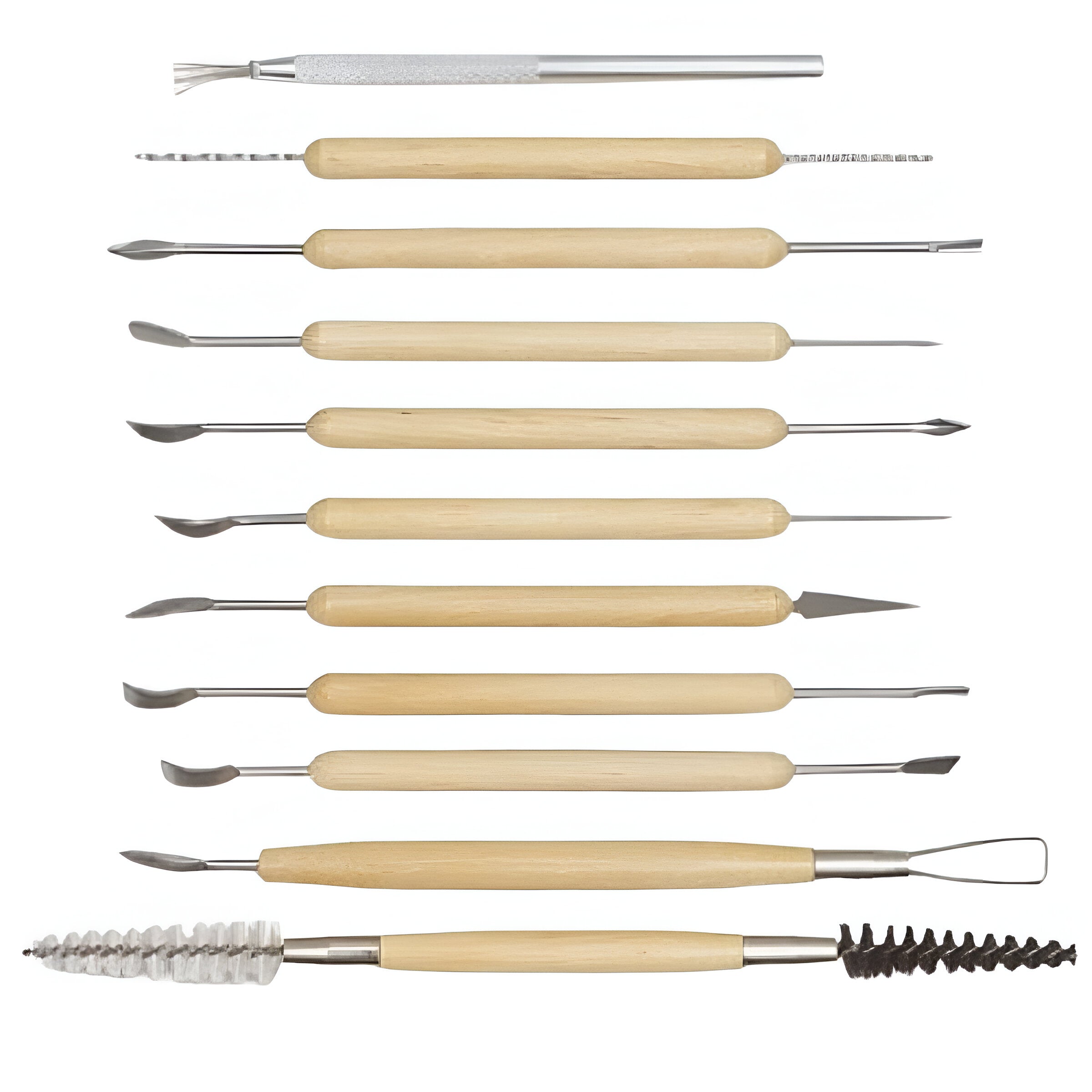 Kit Estecas de Madeira Sinoart com 11 Peças