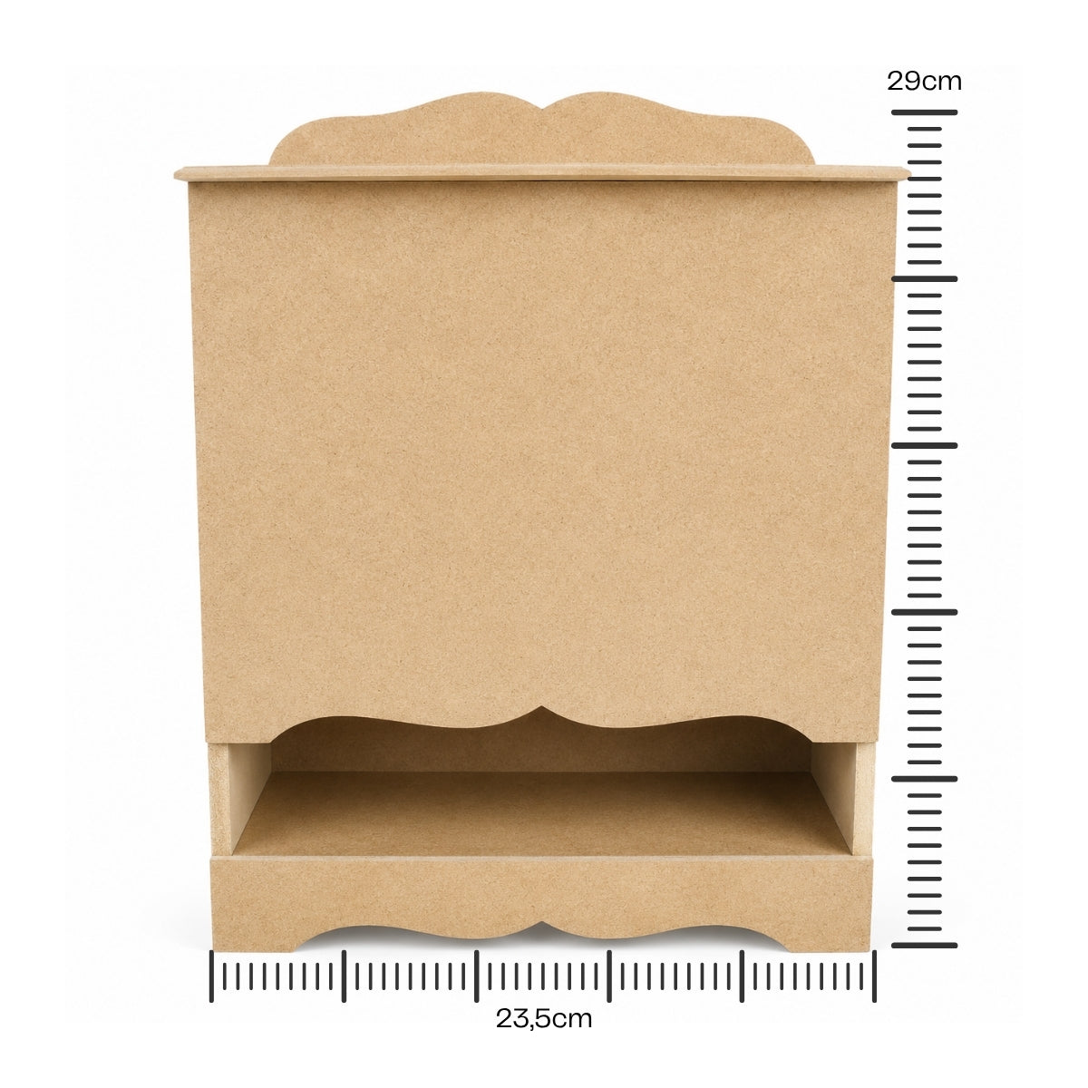 Porta Fraldas Liso Mdf Cru 14,4x23,3x29cm
