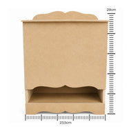 Porta Fraldas Liso Madeira Mdf Cru 14,4x23,3x29cm