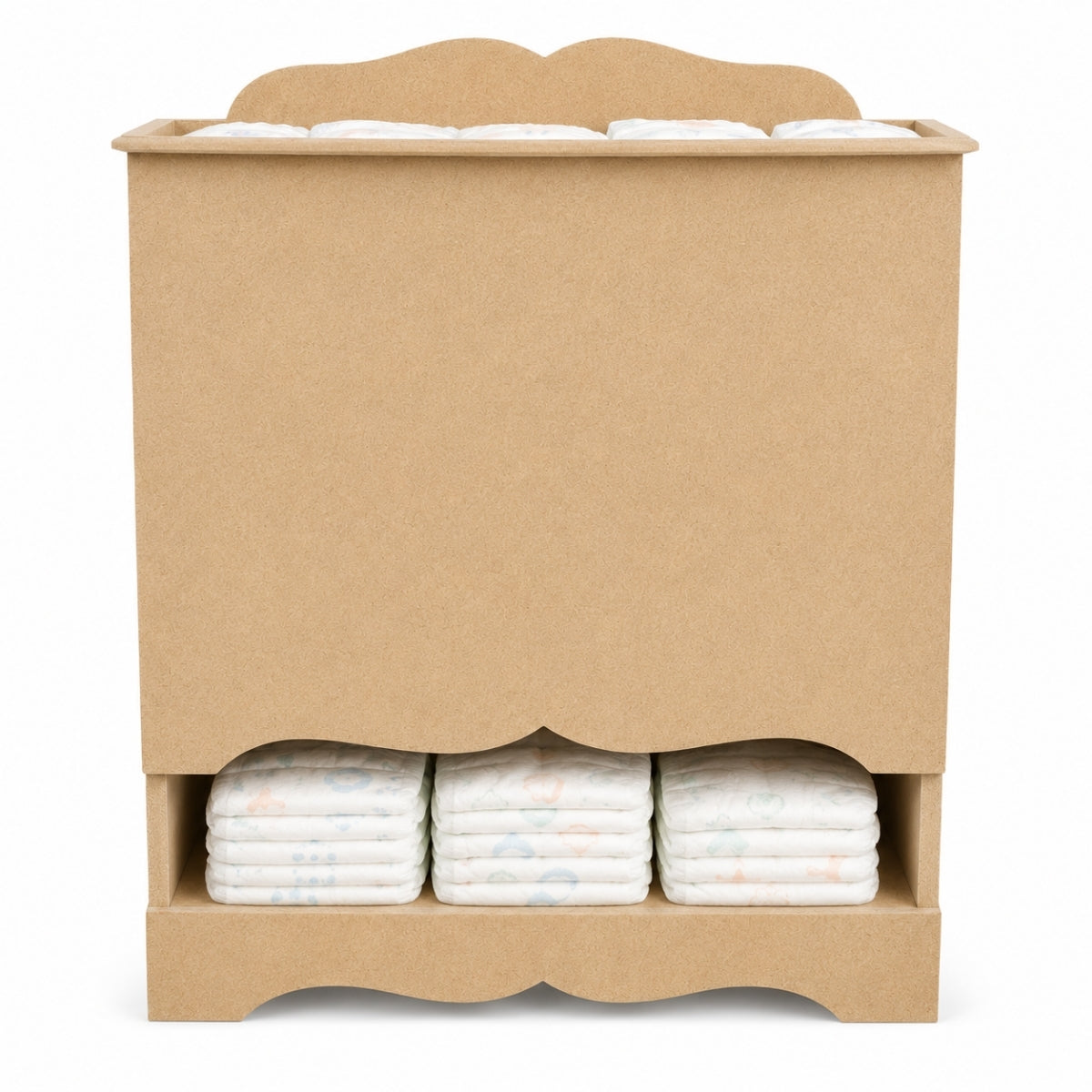 Porta Fraldas Liso Mdf Cru 14,4x23,3x29cm