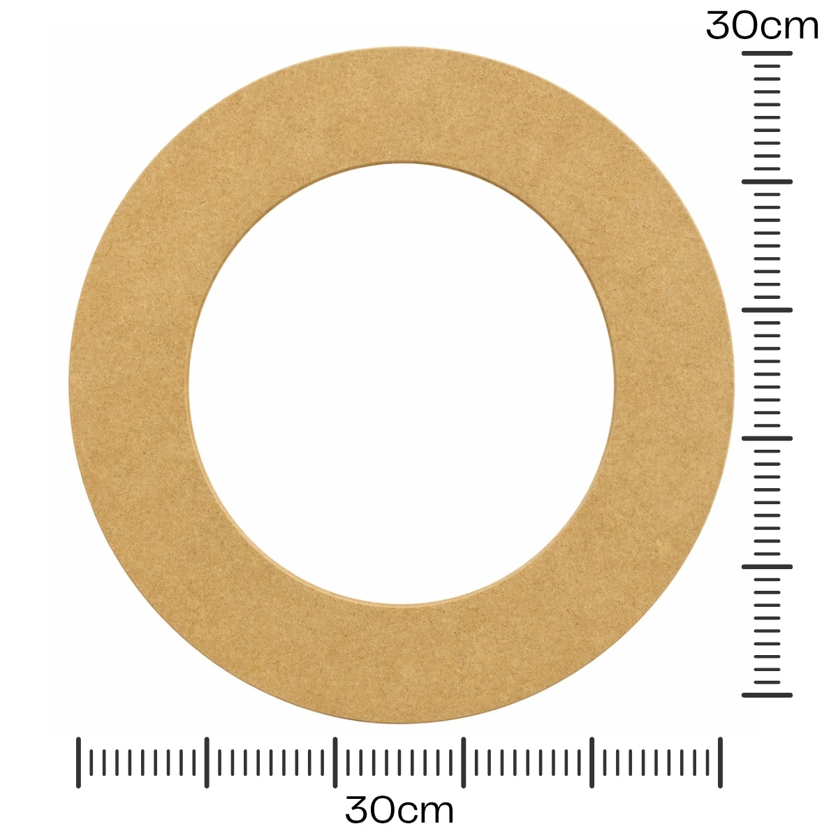 Guirlanda Redonda 30cm Mdf Cru