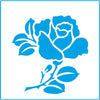 Stencil - Rosa 10x10cm para Pintura Decorativa e Artesanato St-x-031 - Litoarte
