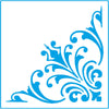 Stencil - Cantoneira Ii 10x10cm para Pintura Decorativa e Artesanato St-x-043 - Litoarte