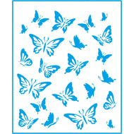 Stencil Médio Borboletas 17x21cm para Pintura Decorativa e Artesanato Stm-105 - Litoarte