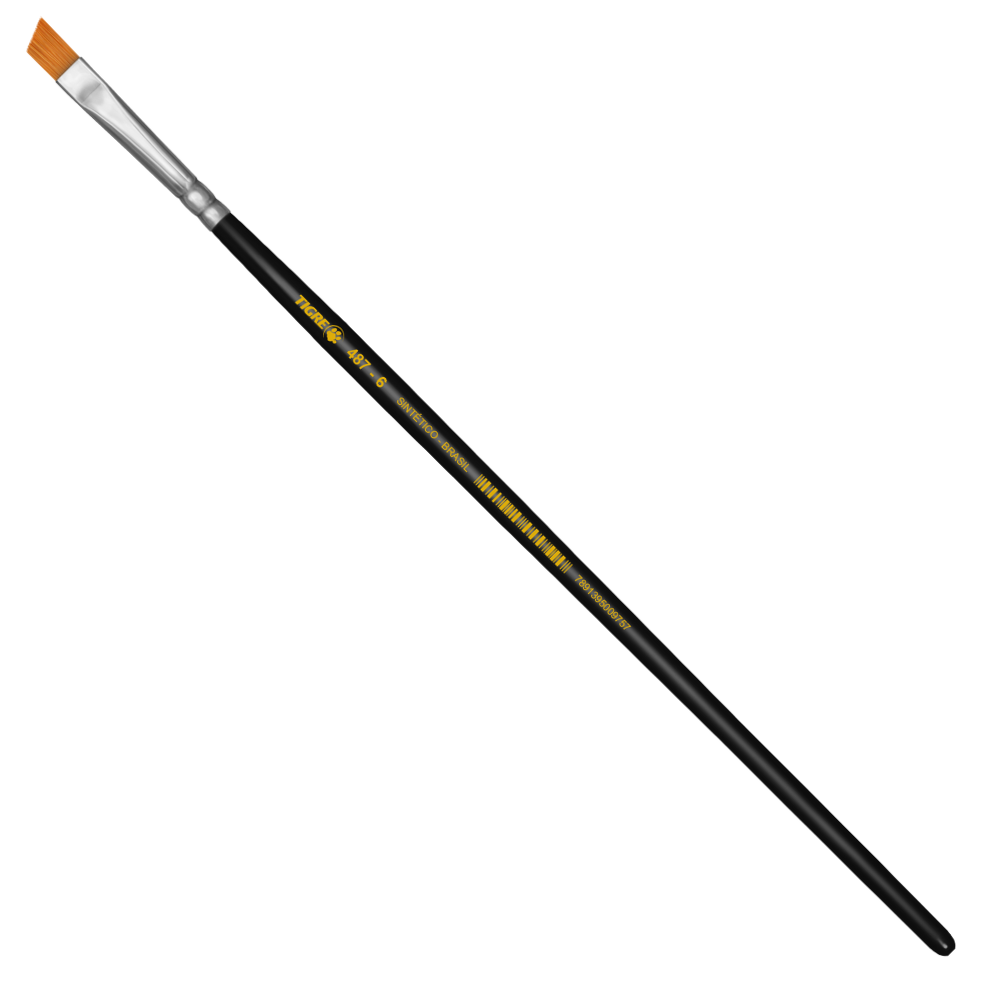 Pincel Chanfrado Tigre 487 Sintético