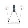 Compasso Técnico Trident Balaustre com Adaptador Universal - Modelo 9020