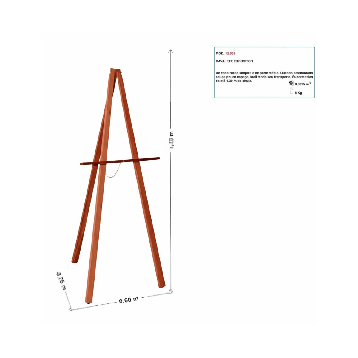 Cavalete para Pintura Trident Estúdio Modelo - 12033