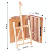Estojo e Cavalete Trident para Mesa - Madeira Lyptus com Paleta e Suporte para Telas até 60cm - Modelo 12503
