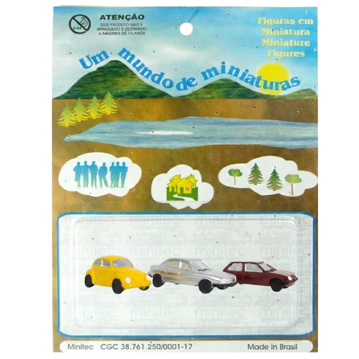 Miniatura para Maquete Escala 1/100 Carros 1107 - Minitec