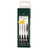 Estojo Caneta Pitt Monocromática Preta S/f/m/b 4 Unidades Faber-castell 167100n