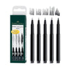 Estojo Caneta Pitt Monocromática Preta S/f/m/b 4 Unidades Faber-castell 167100n