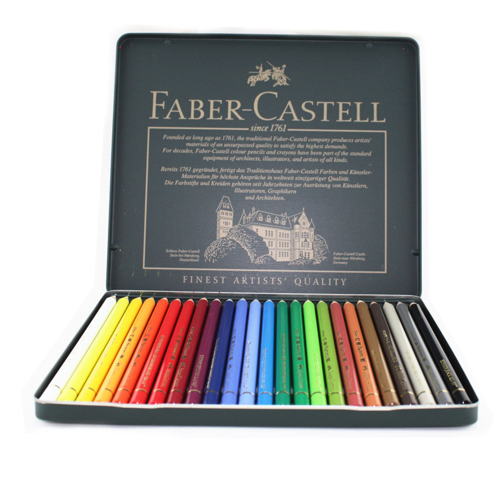 Estojo Lápis de Cor Polychromos 24 Cores Faber-castell 110024