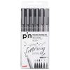 Estojo Caneta Tecnica Pin Fine Line Preto Lettering com 6 Unidades