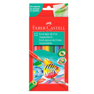 Estojo Lápis de Cor Ecolápis Aquarelável 12 Cores Estojo Metálico - Faber-castell 120212g