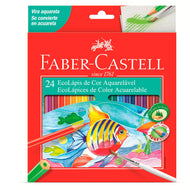 Estojo Lápis de Cor Ecolápis Aquarelável 24 Cores Estojo Metálico - Faber-castell 120224g
