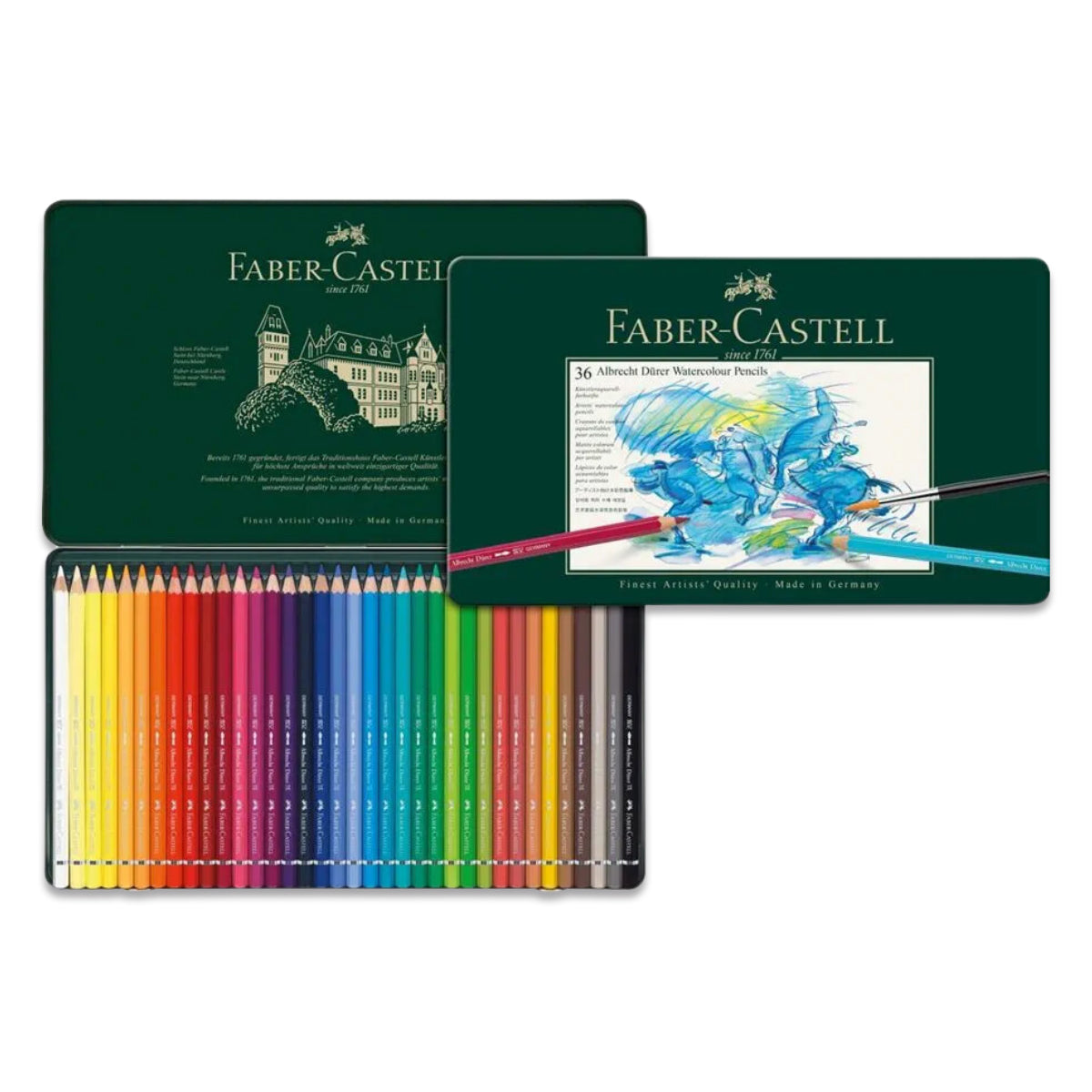 Estojo Lápis de Cor Aquarelável Albrecht Dürer 36 Cores Faber-castell 117536