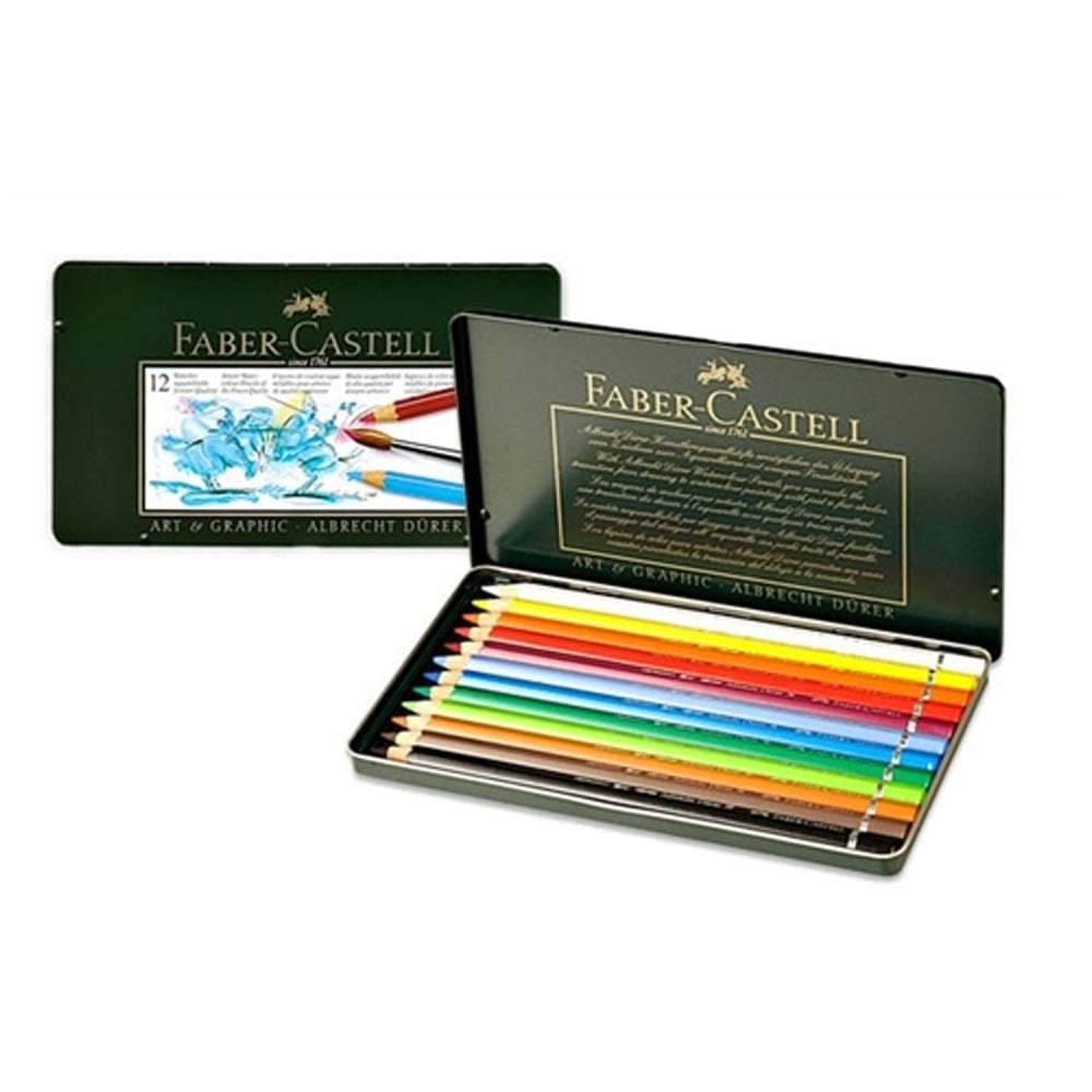 Estojo Lápis de Cor Aquarelável Albrecht Dürer 12 Cores Faber-castell 117512