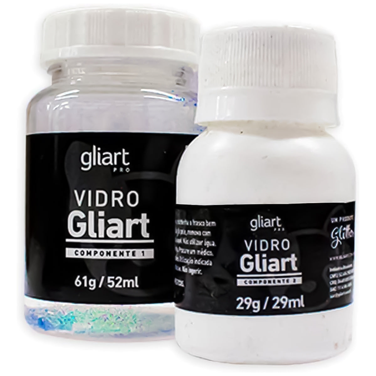 Kit Vidro Líquido Glitter 81ml Incolor 