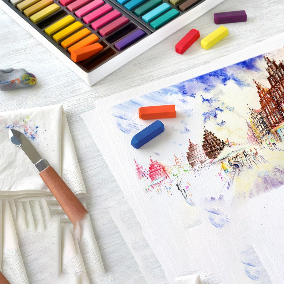Estojo Giz Pastel Seco Curto Creative Studio 72 Cores - Faber-castell 128272