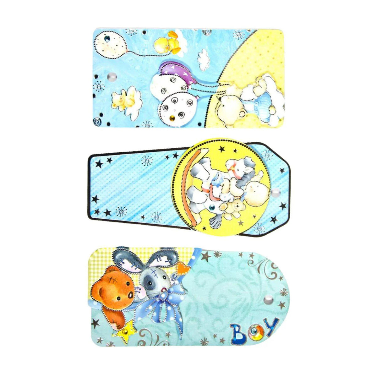 Adesivo Decorativo Metálico Bebê Menino - Toke e Crie