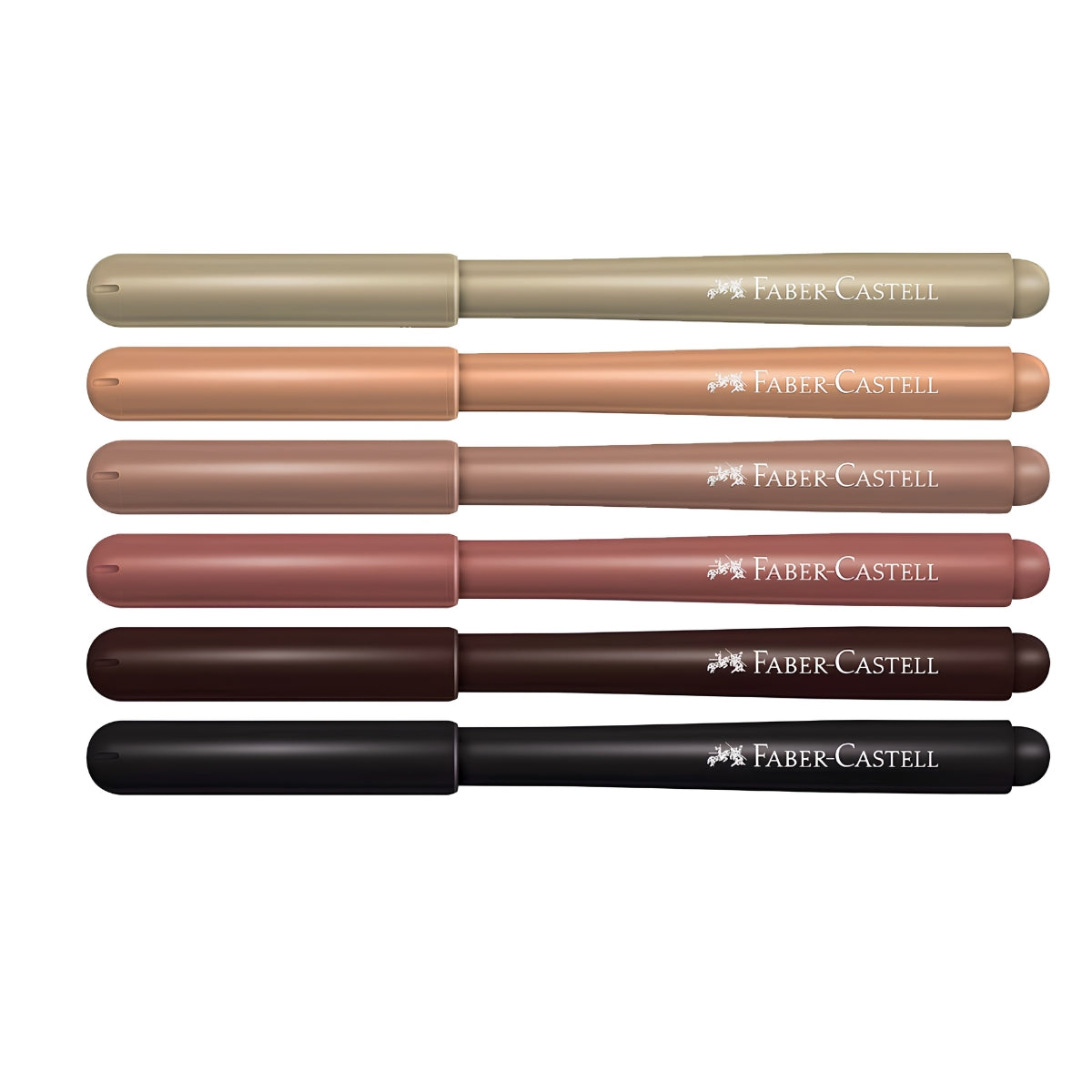 Caneta Hidrográfica Vai e Vem 6 Cores Tons de Pele 555476 - Faber-castell