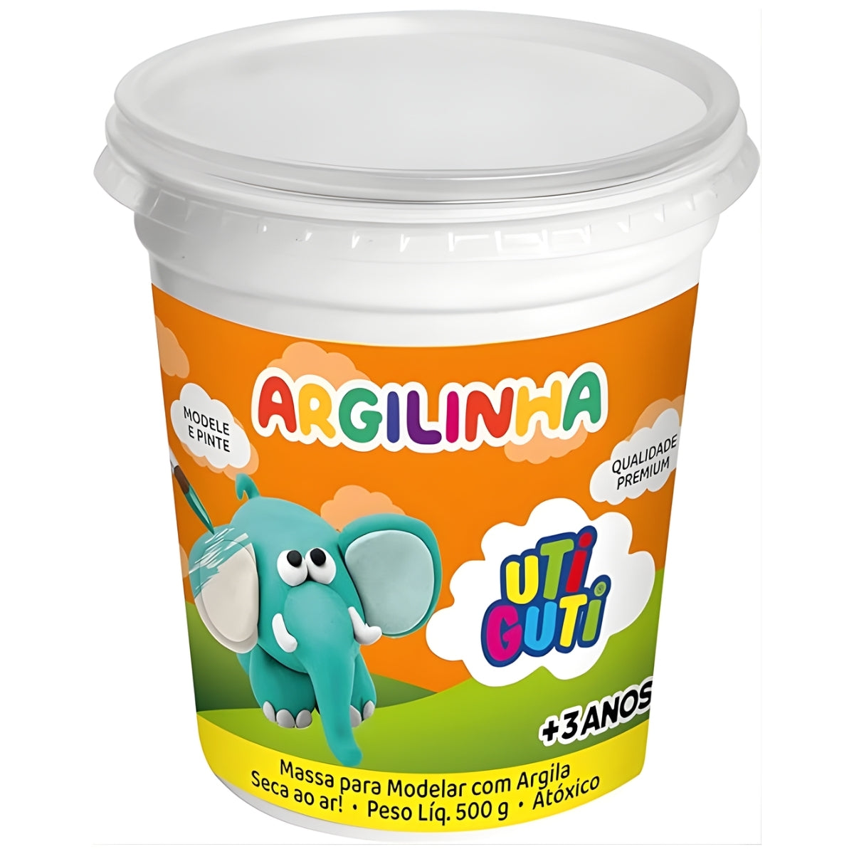 Massa de Modelar Argilinha 500g - Utiguti