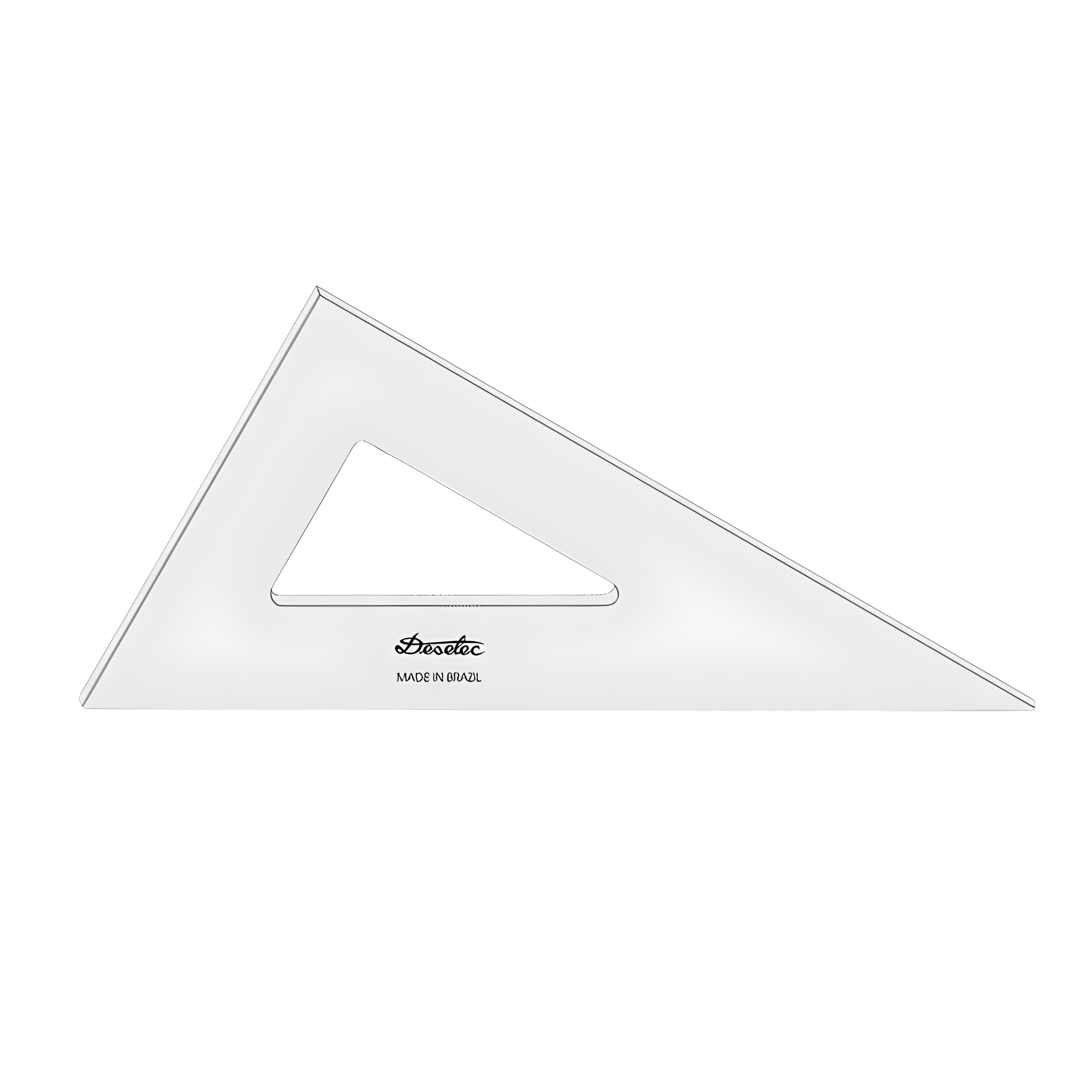 Esquadro Acrílico Trident 12cm sem Escalas - Ângulo 60° - Usinagem de Alta Precisão - Modelo 2612
