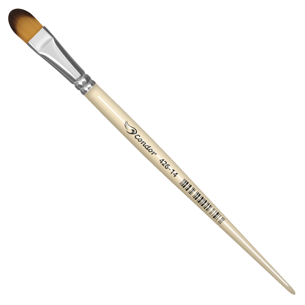 Pincel Condor 426 Língua de Gato Sintético Cabo Curto
