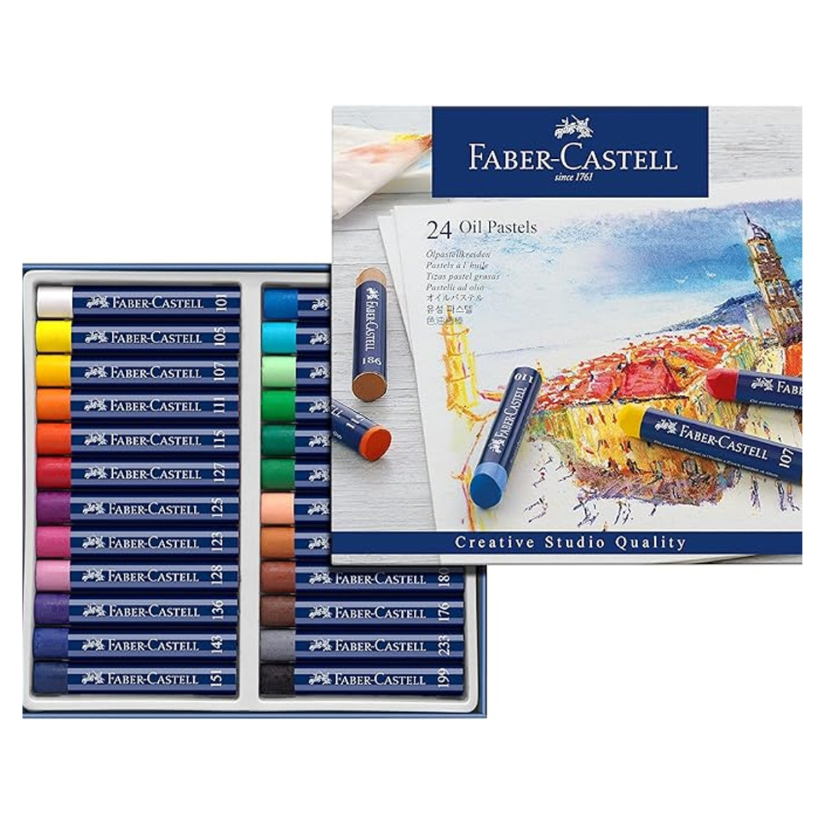 Estojo Giz Pastel Oleoso Creative Studio 24 Cores - Faber-castell 127024