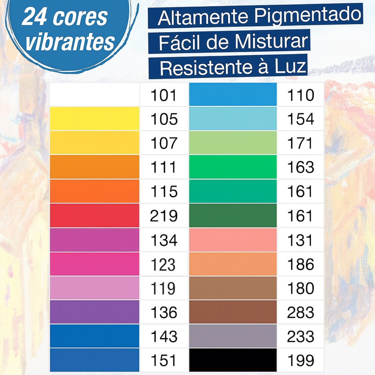 Estojo Giz Pastel Oleoso Creative Studio 24 Cores - Faber-castell 127024