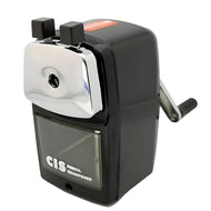 Apontador de Mesa Mecânico Manivela e Depósito Preto - Cis