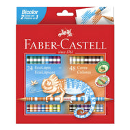Estojo Lápis de Cor Bicolor 24 Lápis (48 Cores) - Faber-castell 120624g