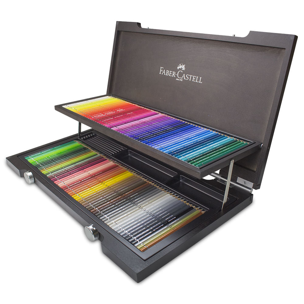 Estojo de Madeira Lápis de Cor Aquarelável Albrecht Dürer 120 Cores Faber-castell 117513