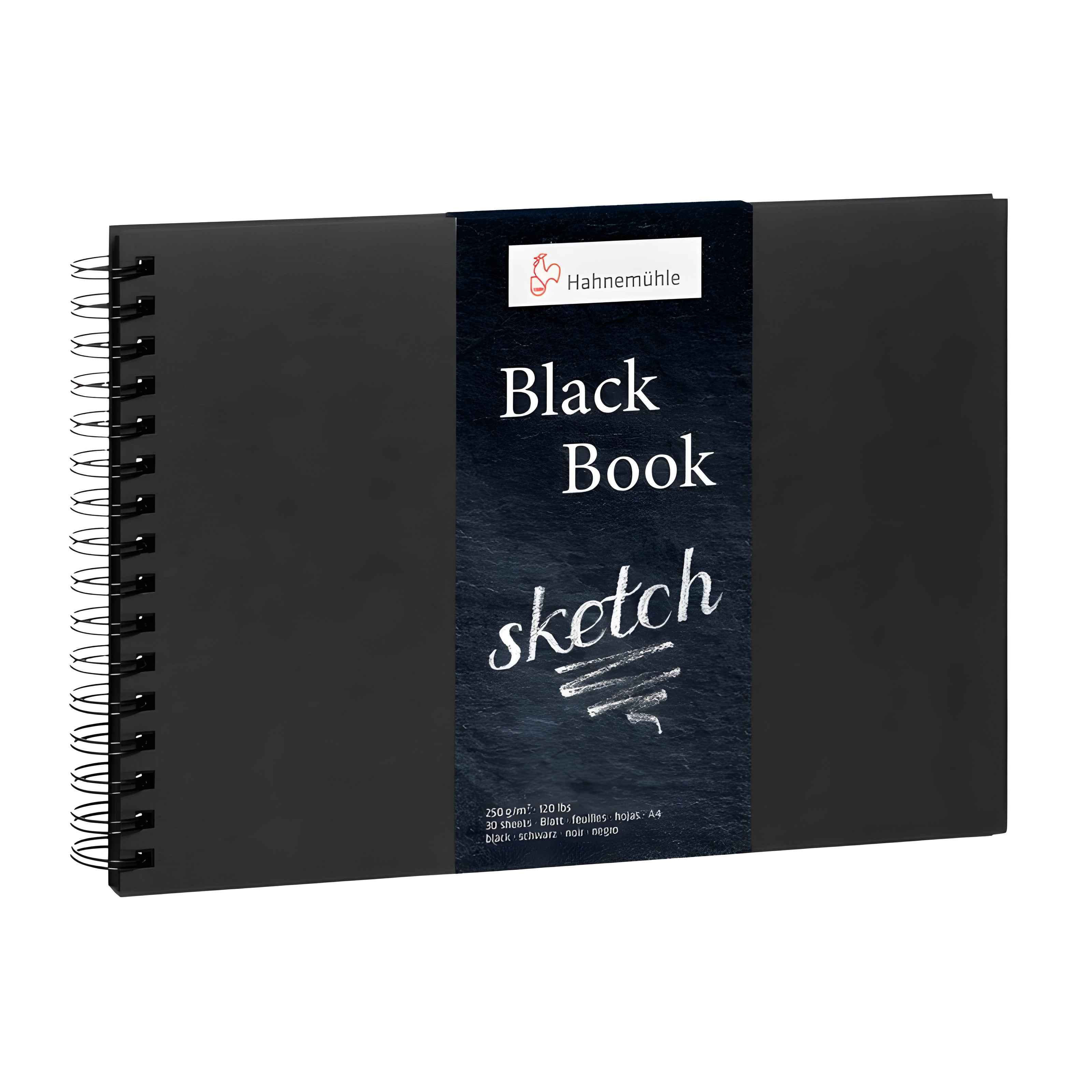 Caderno de Desenho Hahnemühle Black Book 250g/m² Com 30 Folhas