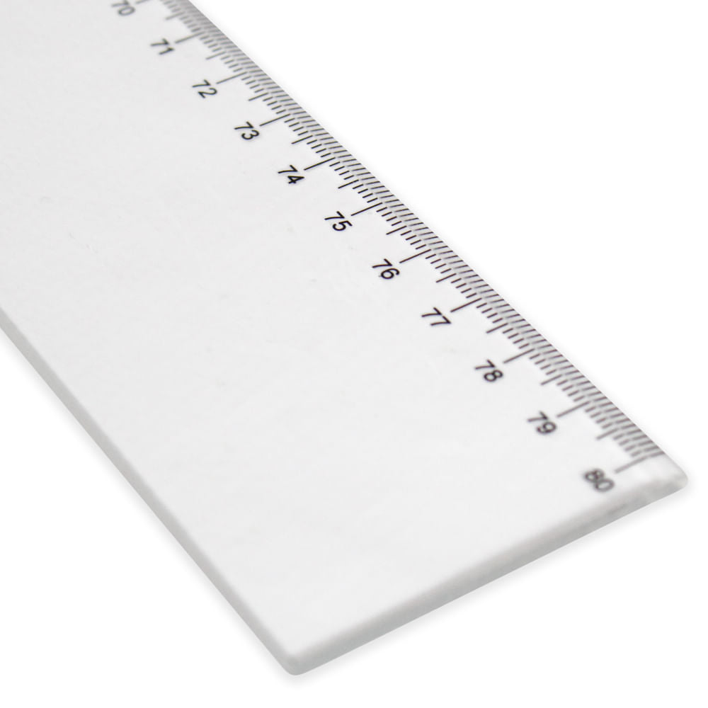 Régua de Acrílico Trident com Escala 80 Cm - Modelo 7180
