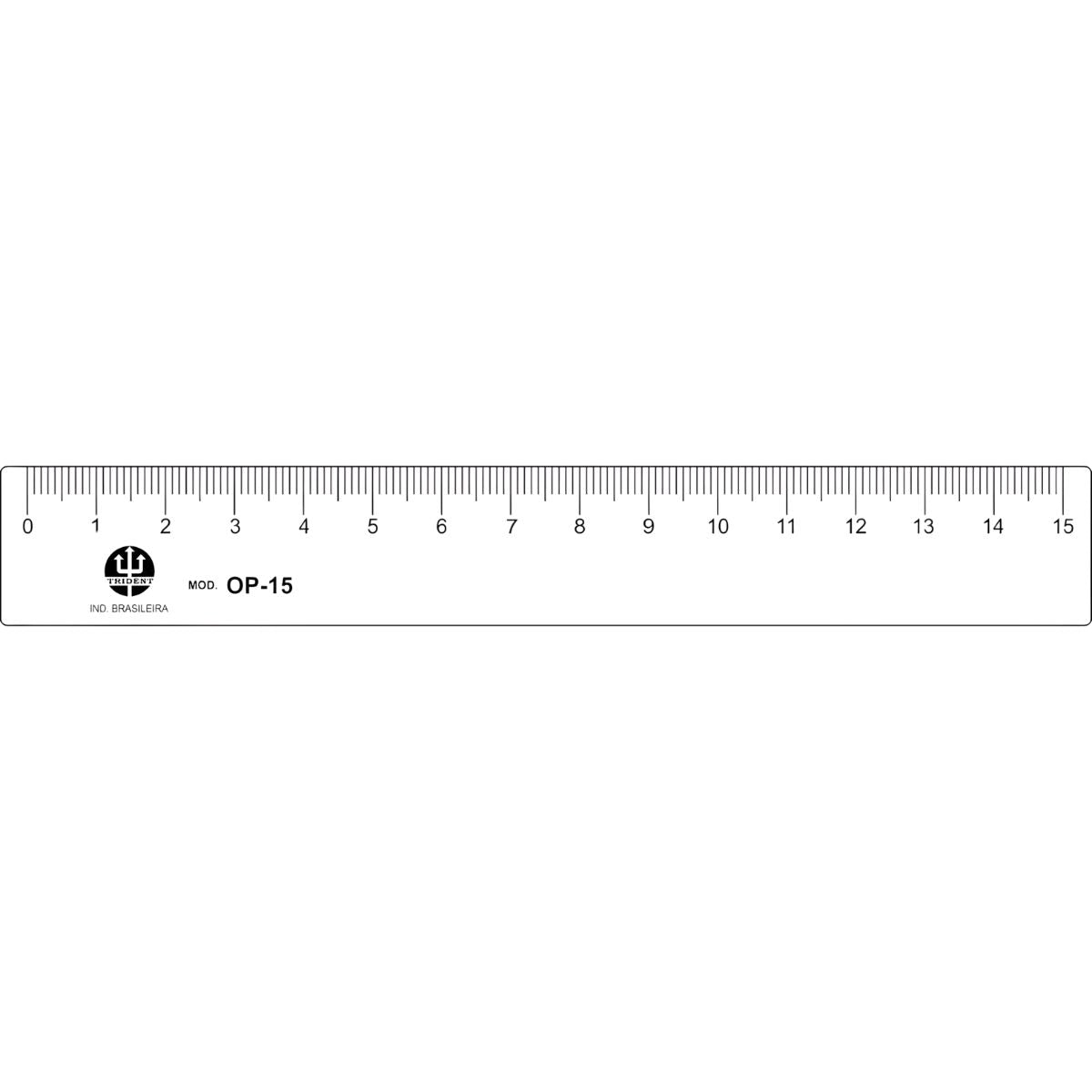 Régua em Pvc Opaca Trident Branca Op - Tamanhos de 10cm a 30cm