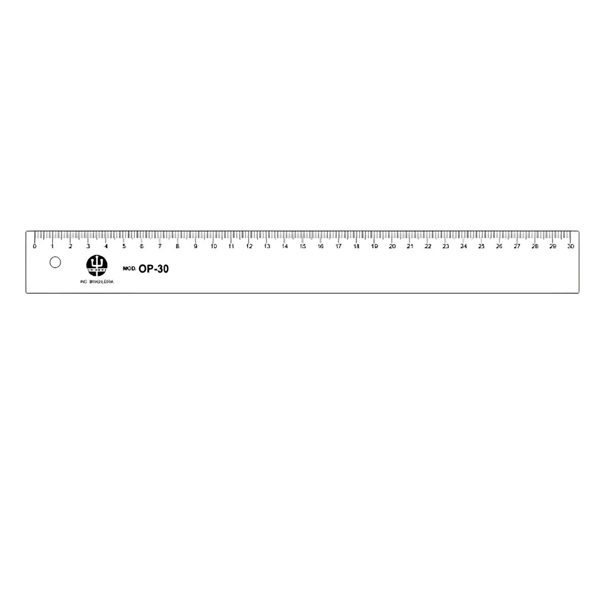 Régua em Pvc Opaca Trident Branca Op - Tamanhos de 10cm a 30cm