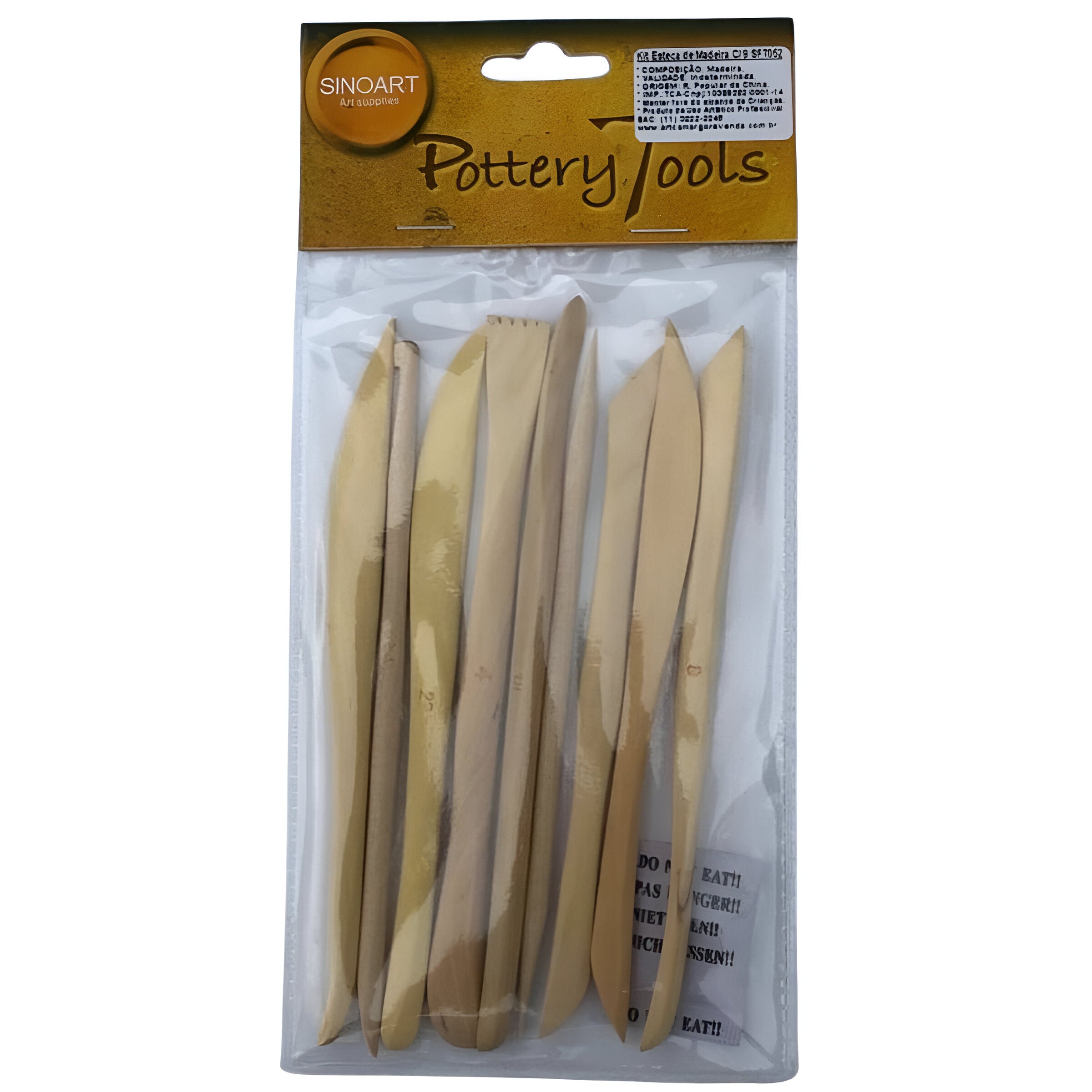 Kit Estecas de Madeira Sinoart com 9 Peças